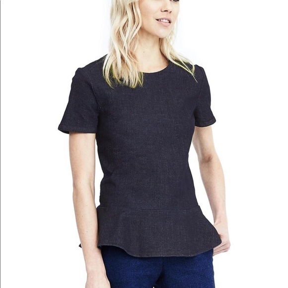 Banana Republic denim peplum top - Picture 3 of 5